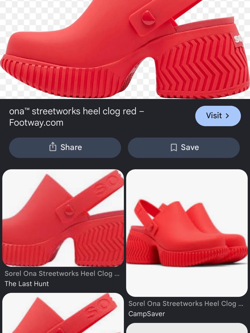 Sorel Red Ona Streetworks Heel Clog